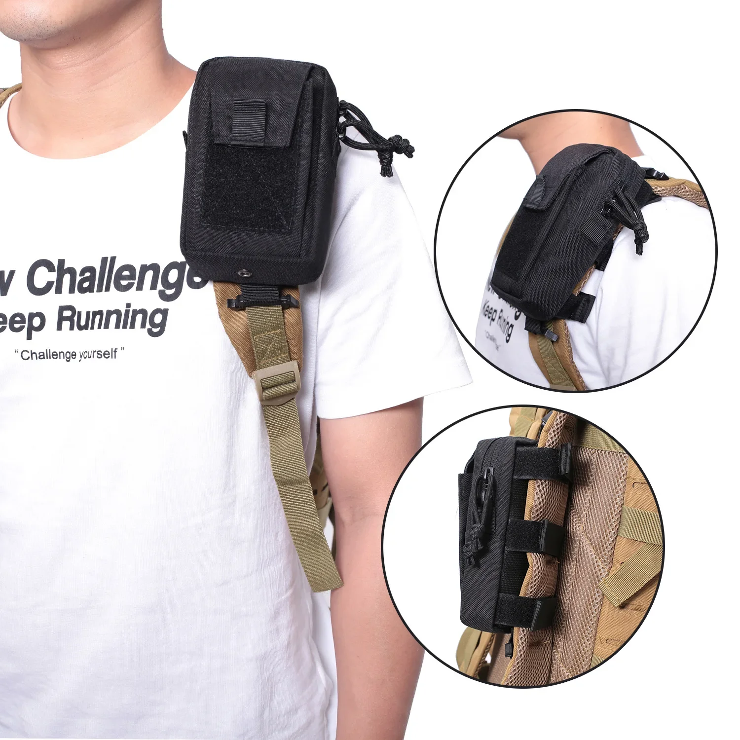 Backpack Insert Organizer - Suporte de Telefone para Mochila Molle,