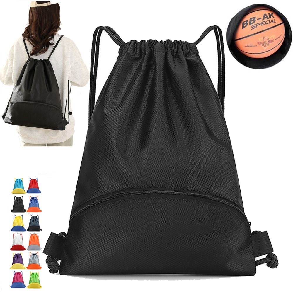 Drawstring Gym Bag - Bolsa Esportiva Dobrável de Grande Capacidade