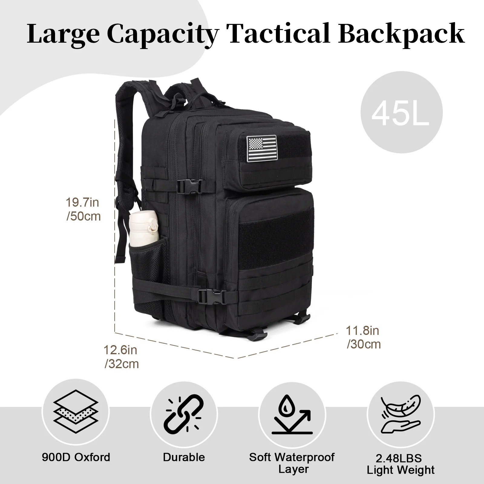 Mochila Tática Militar de 60L  - Urban Backpack Tactical avaliação e preço