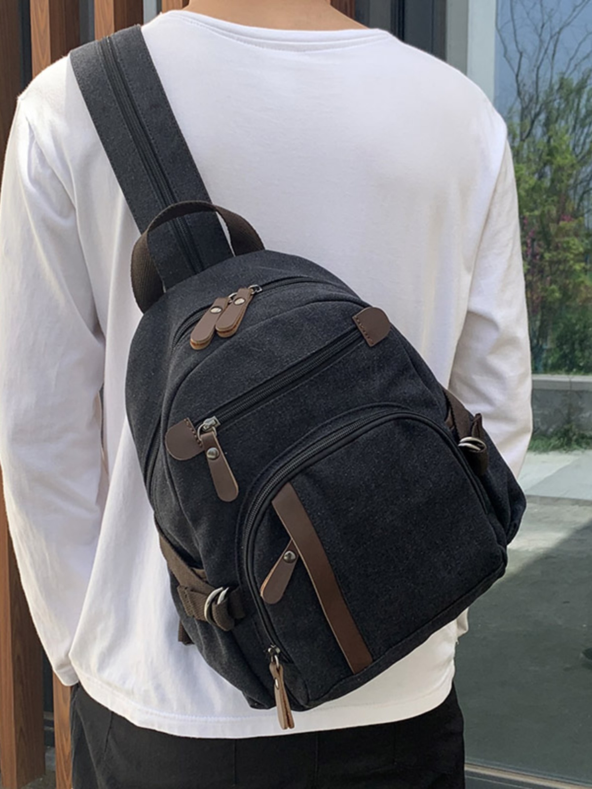 Mochila Pequena de Lona para L - Canvas Backpack Casual avaliação e preço