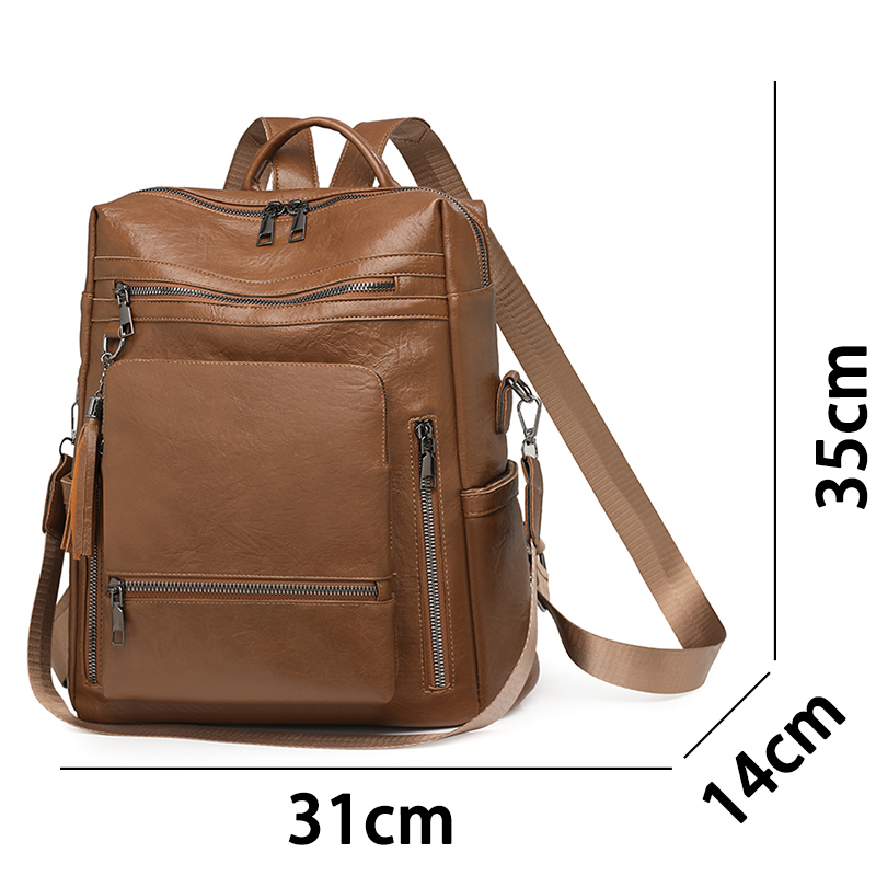 Conjunto de mochila com aparên - Leather Backpack Vintage avaliação e preço