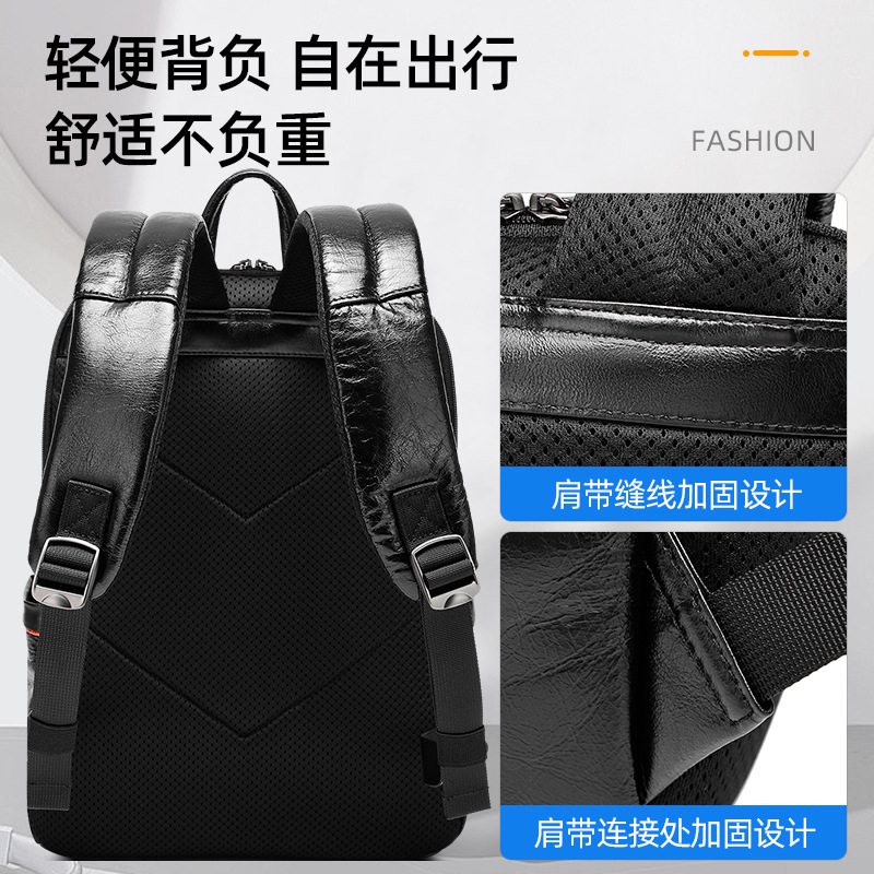 Mochila Masculina de Couro Gen - Leather Backpack Vintage avaliação e preço